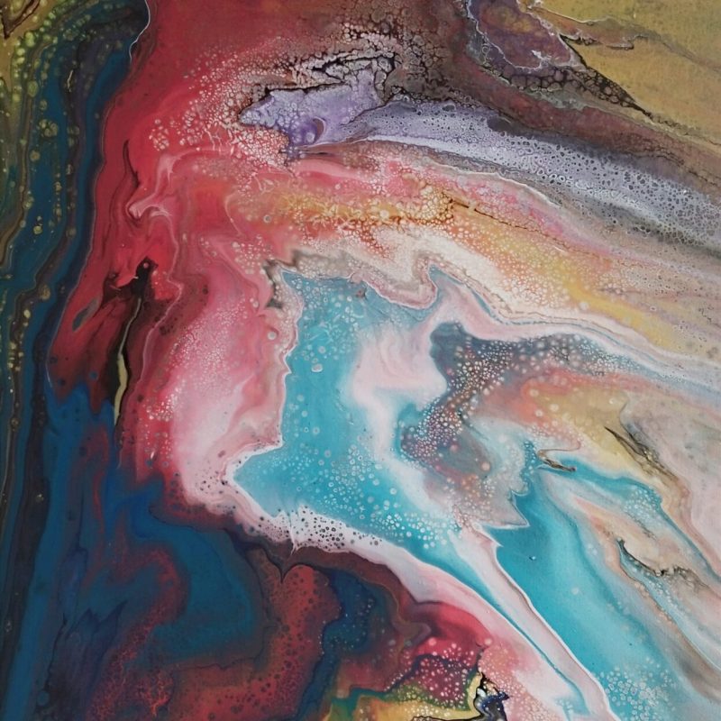 Kunstnik Ülle Puu akrüülmaal "Naiselikkus"